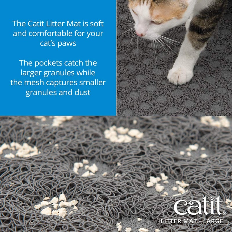 Catit Large Cat Litter Mat â€“ Gentle on Paws, Traps Loose Litter, Non-Slip, Easy Maintenance Design - Image 2